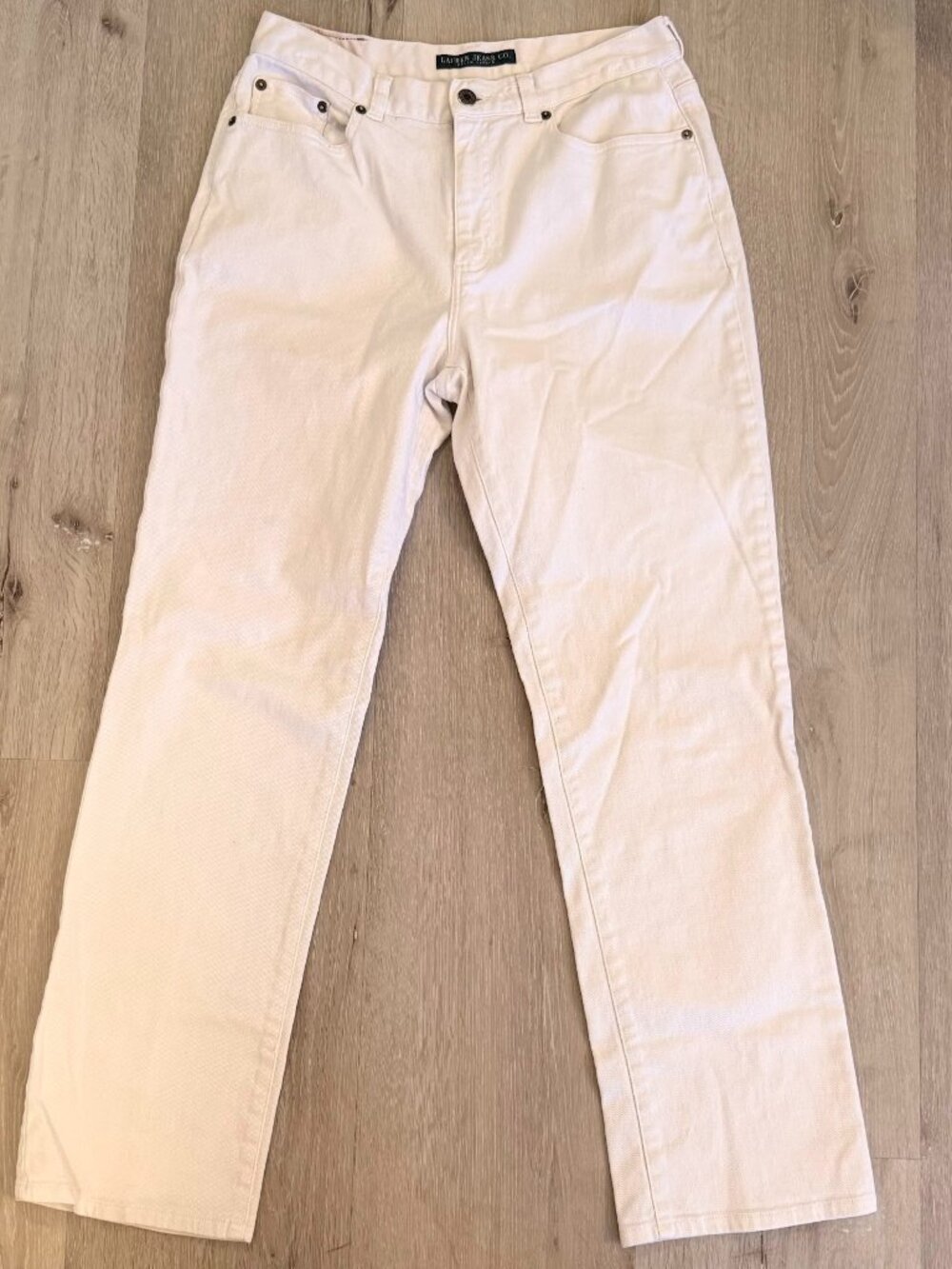Vintage Lauren Jeans Co. Ralph Lauren Ecru Corduroy Straight Leg Jeans
